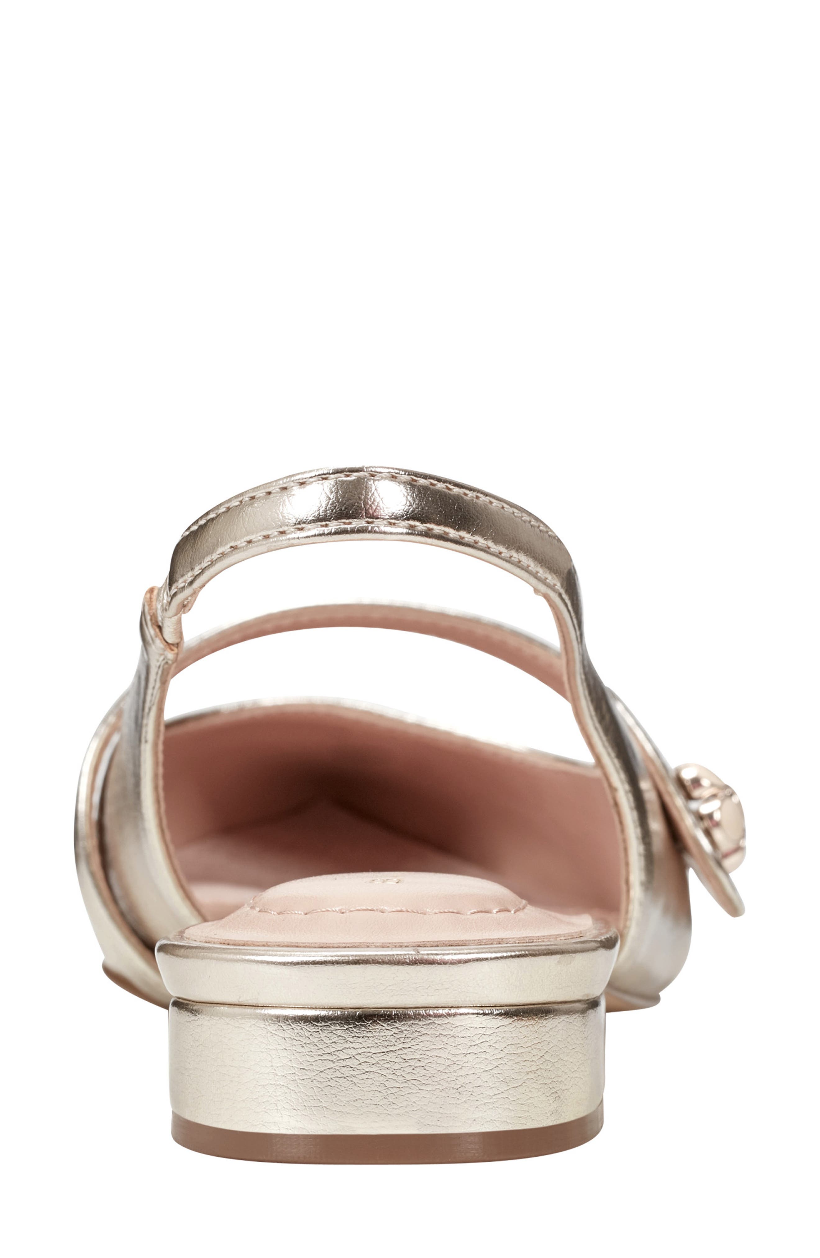 Bandolino Aubriana Slingback Mary Jane Pointed Toe Flat, Alternate, color, Gol01