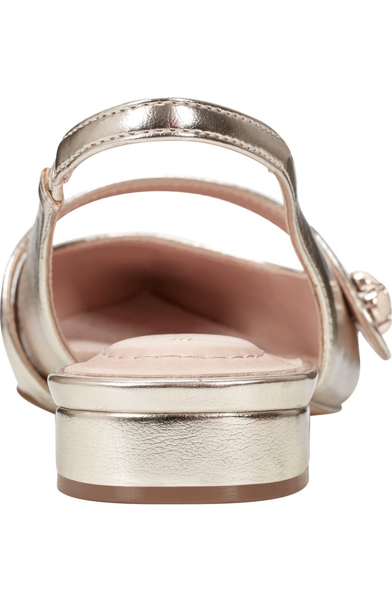 Bandolino Aubriana Slingback Mary Jane Pointed Toe Flat, Alternate, color, Gol01