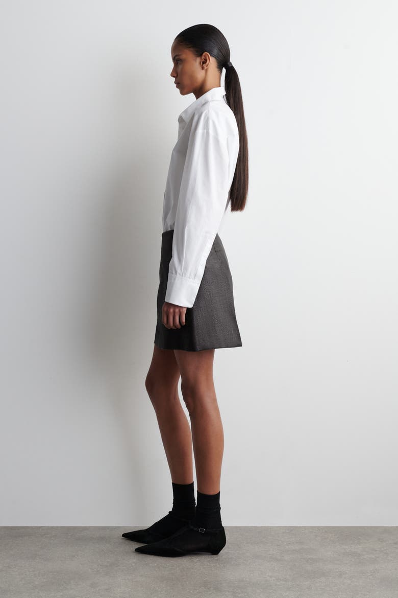 Textured Mini Skirt, Alternate, color, DARK GRAY