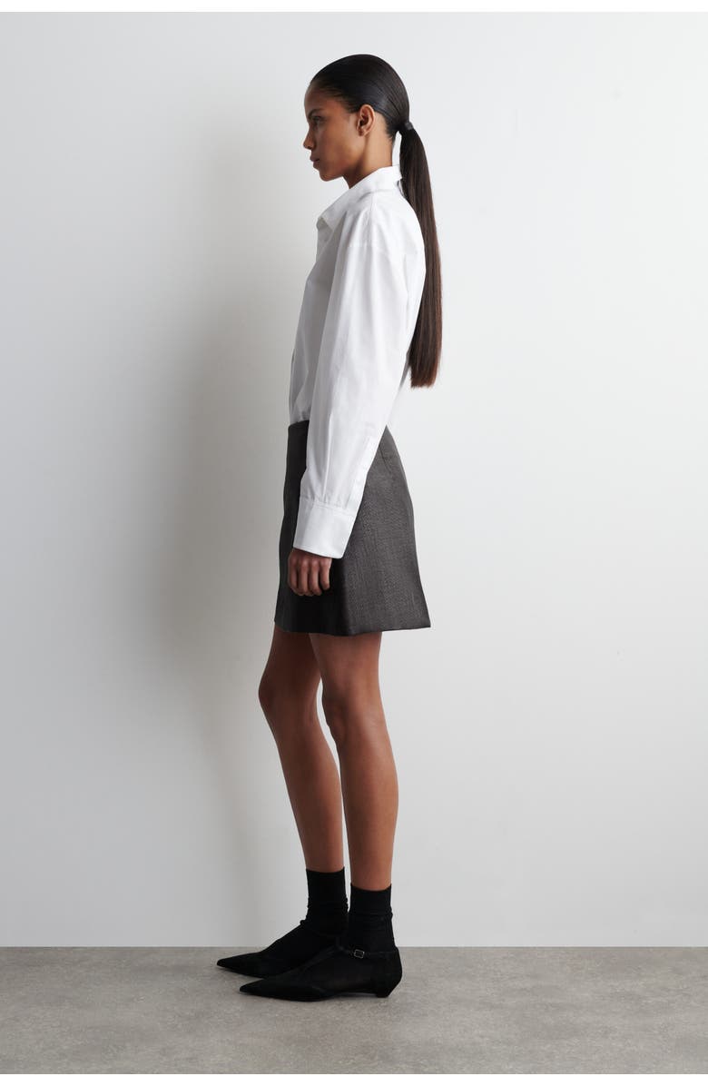 COS Textured Mini Skirt, Alternate, color, Dark Gray