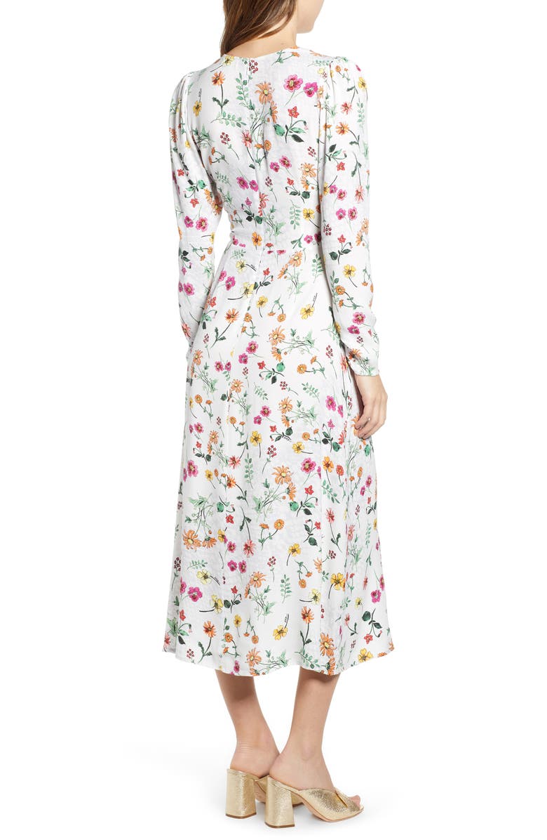 AFRM Carlo Cinched Front Midi Dress, Alternate, color, 