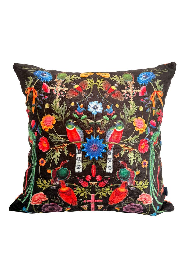 Velvet Pillow - Mexica 2, Main, color, Black