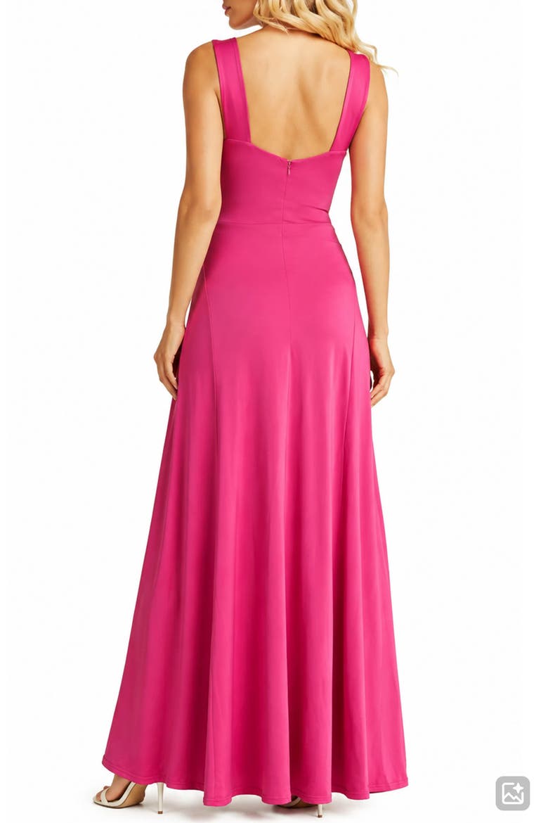 Geneva V-Neck Sleeveless Maxi Dress, Alternate, color, FUCHSIA RED