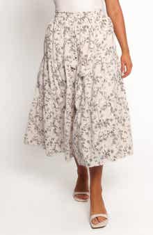 Petal & Pup Lennon Floral Tiered Midi Skirt