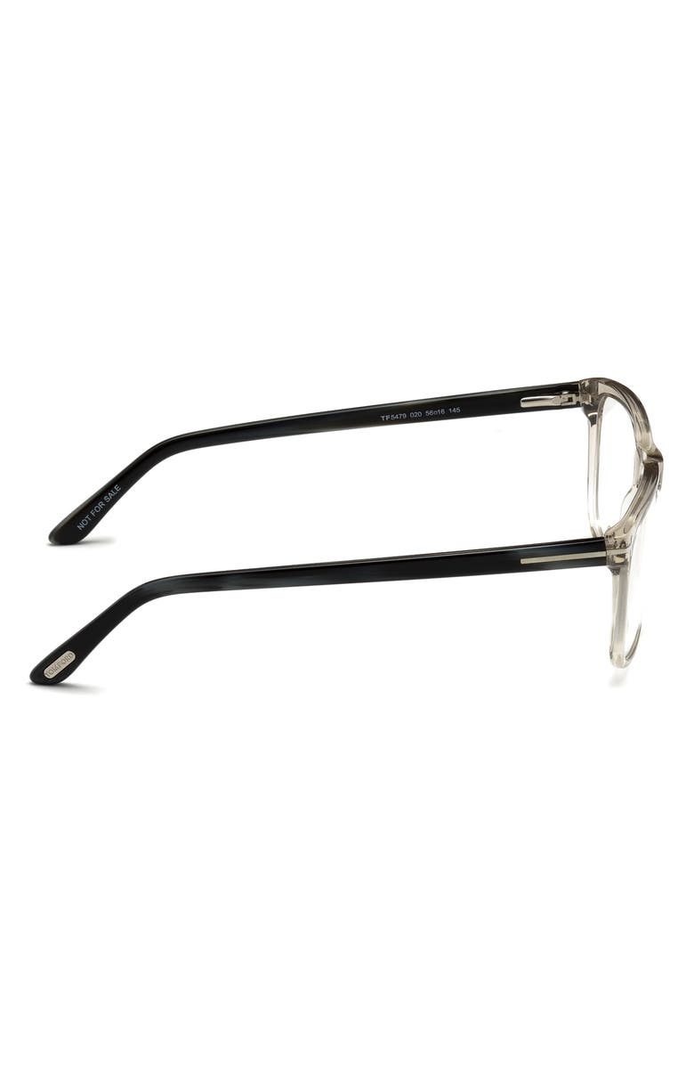 TOM FORD 56mm Blue Block Optical Glasses, Alternate, color, Grey/ Striped Blue