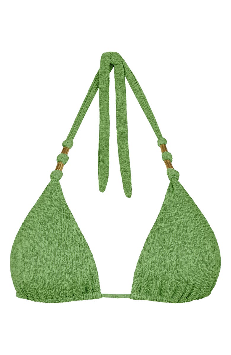 ViX Paula Hermanny Firenze Paula Triangle Bikini Top, Alternate, color, Green