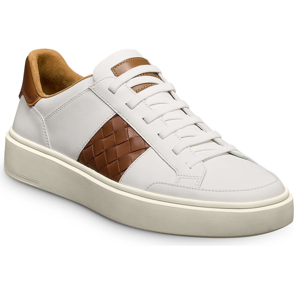 Allen Edmonds Oliver Woven Panel Sneaker In Brown