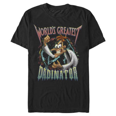 Men's Phineas and Ferb Worlds Greatest Dadinator  Graphic T-Shirt