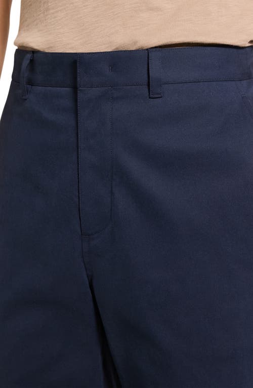 Theory Brushed Stretch Cotton Chinos In Blue