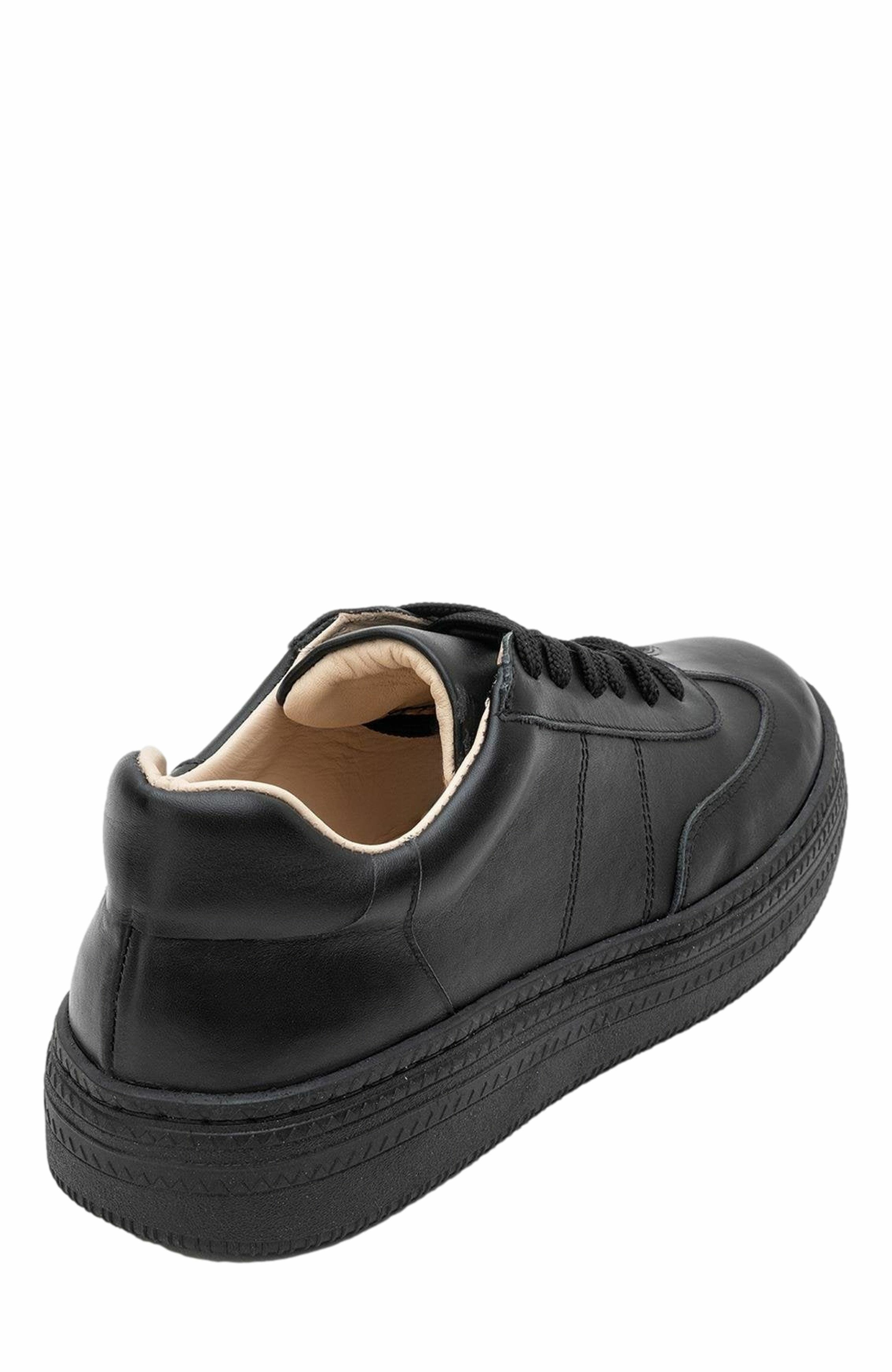 Forever & Always Shoes Fyore Leather Sneakers, Alternate, color, Black Leather