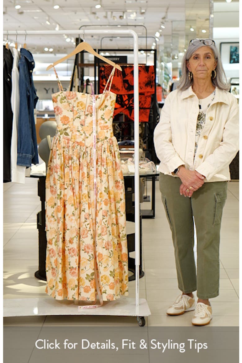Ysabella Floral Stretch Cotton Maxi Sundress video