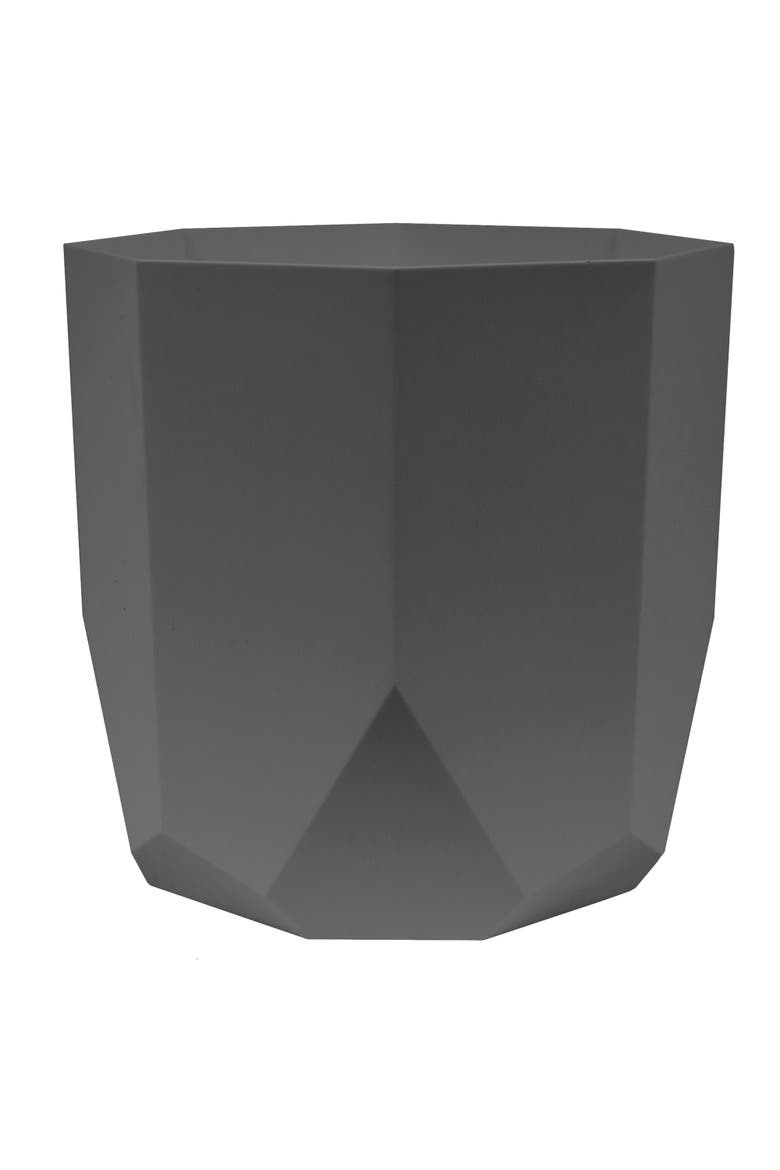 8 Inch Tuxton Hexagon Small Resin Planter, Charcoal, Main, color, Gray