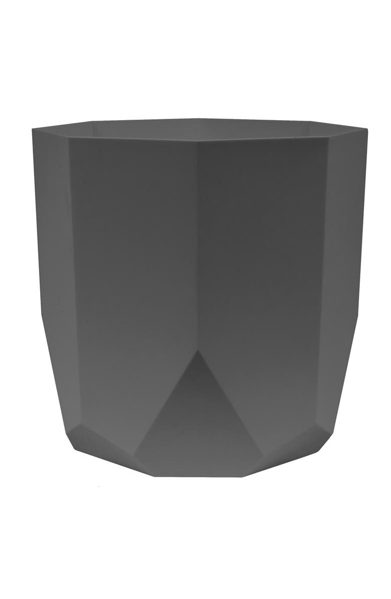 Bloem 8 Inch Tuxton Hexagon Small Resin Planter, Charcoal, Main, color, Gray