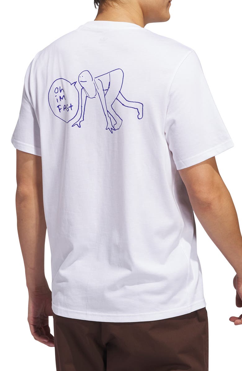 adidas Shmoofoil I'm Fast Graphic T-Shirt, Alternate, color, White