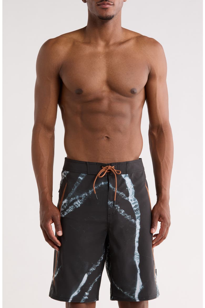 X Clay Swim Trunks, Main, color, BLACK RESIN