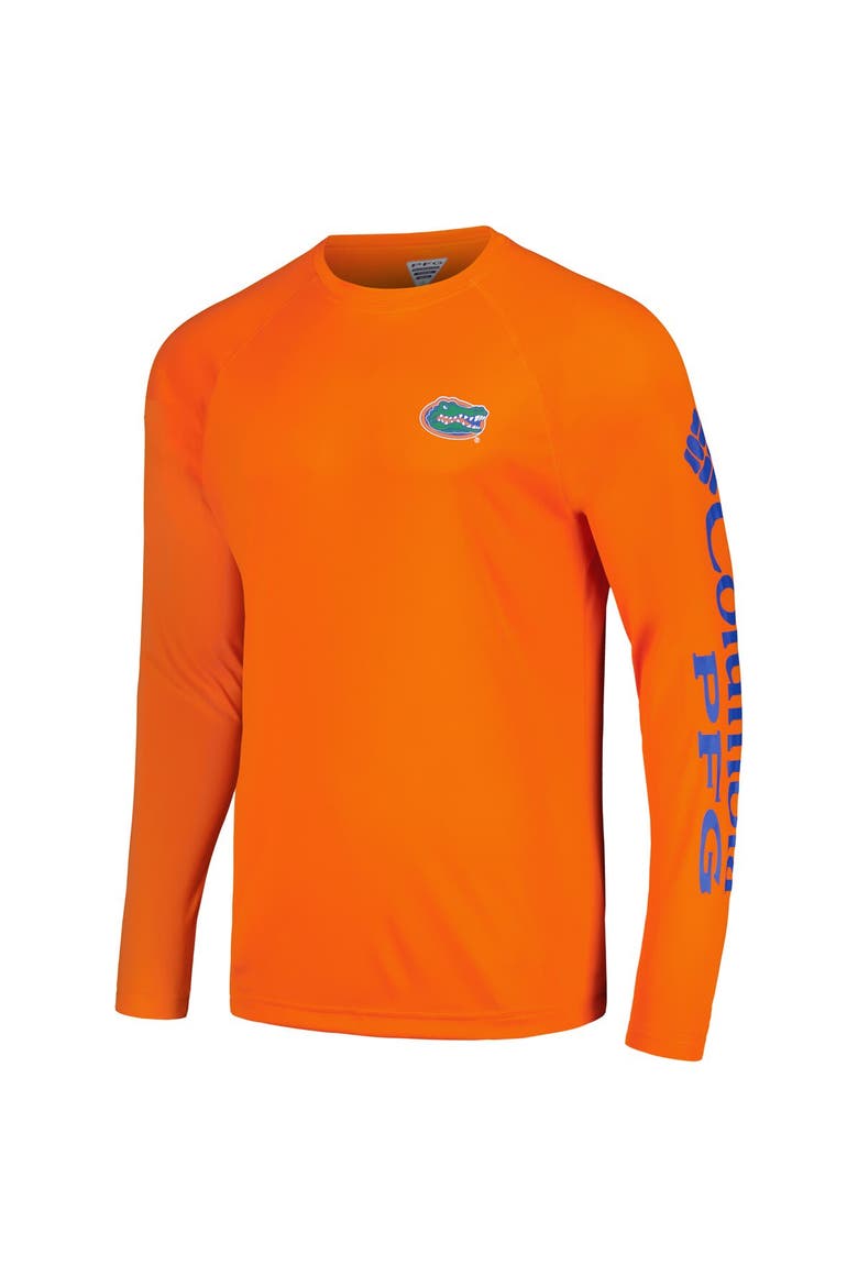 Men's Columbia Orange Florida Gators Terminal Tackle Omni-Shade Raglan Long Sleeve T-Shirt, Alternate, color, Orange