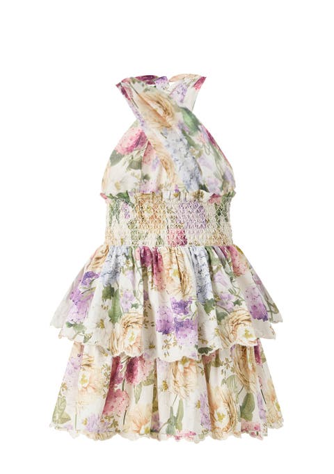 Seraphina Halter Neck Frill Mini Dress (Toddler, Little Kid & Big Kid)