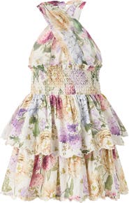 Marlo Kids Seraphina Halter Neck Frill Mini Dress