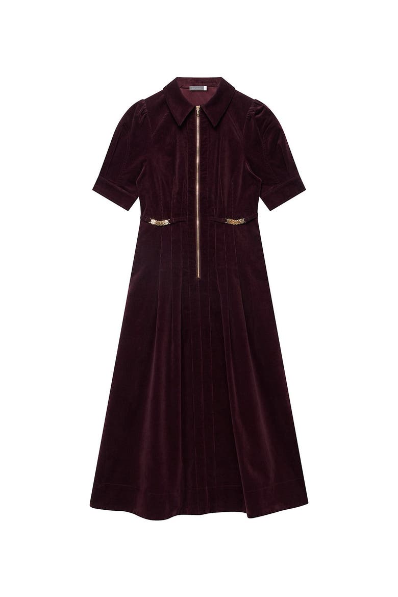 Corduroy Maxi Dress, Alternate, color, Burgundy