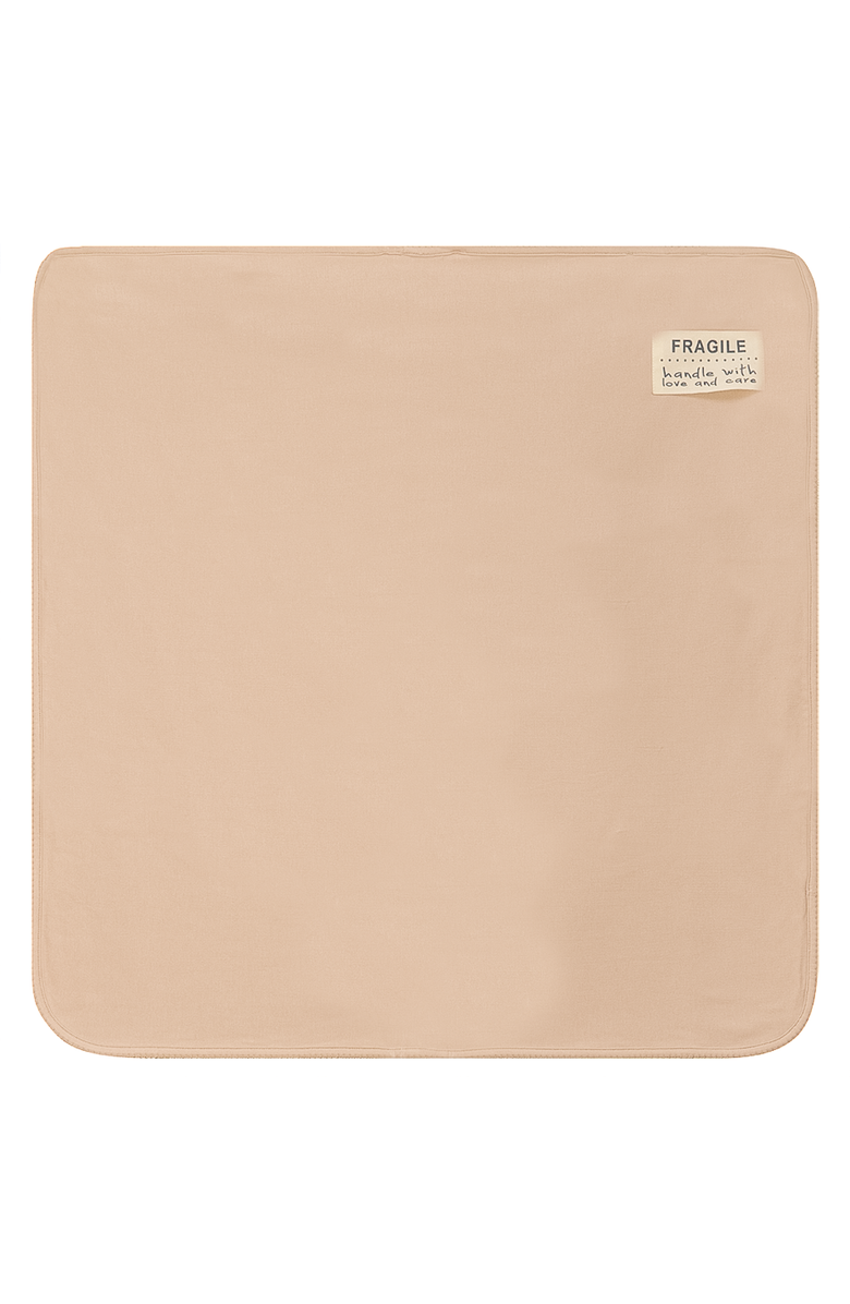 Fragile Scallop Stitch Cotton Blanket, Main, color, Linen