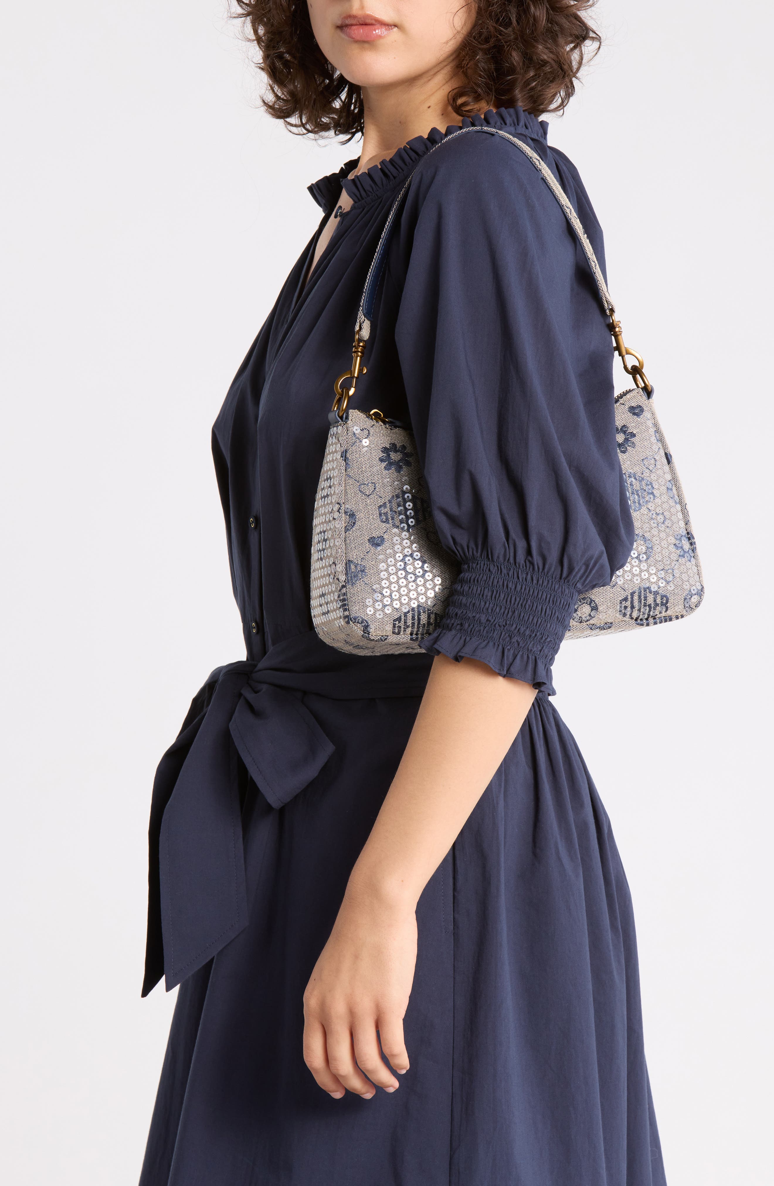 Kurt Geiger London Highgate Shoulder Bag, Alternate, color, Open Blue