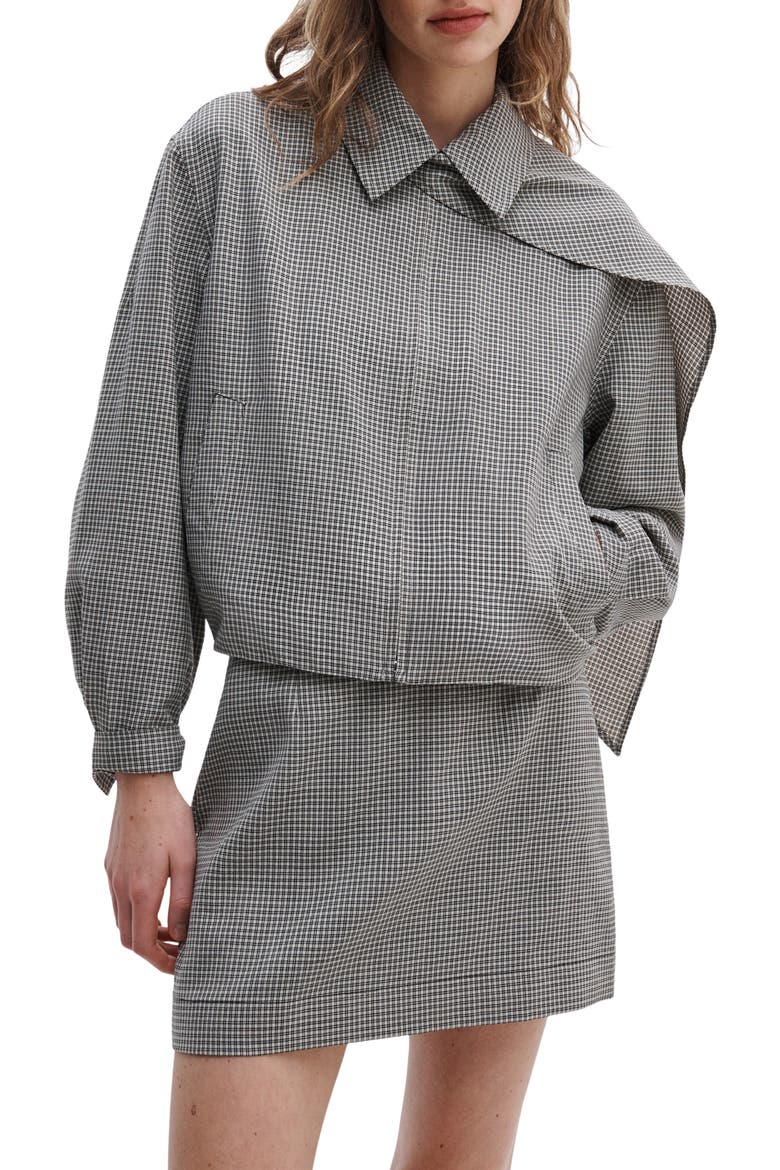 Piper Wool Miniskirt, Alternate, color, BLACK PLAID