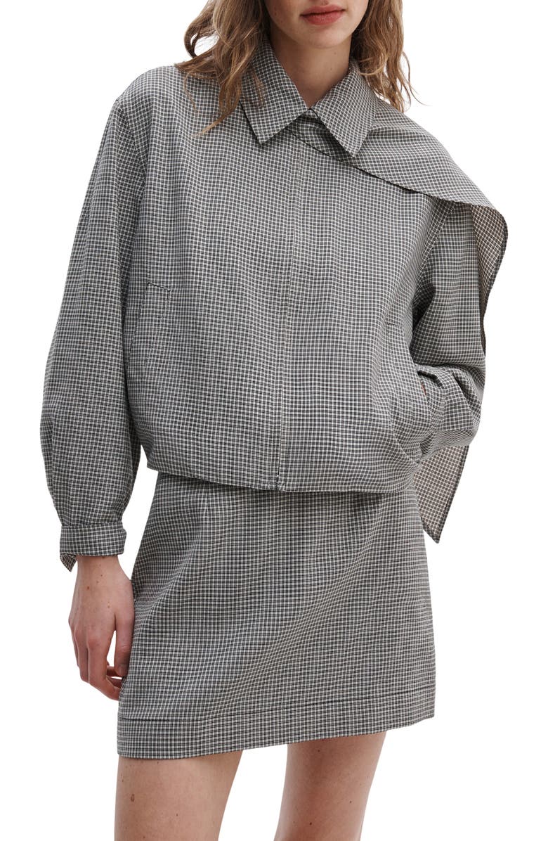 rag & bone Piper Wool Miniskirt, Alternate, color, Black Plaid