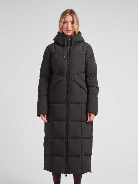 Black Star Extra Long Down Coat