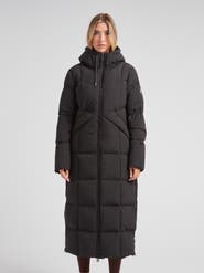 JACK1T Black Star Extra Long Down Coat