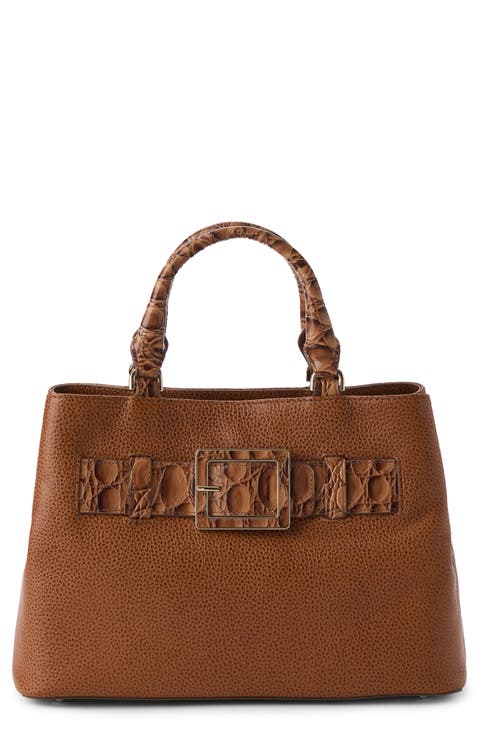 Small Denise Leather Satchel