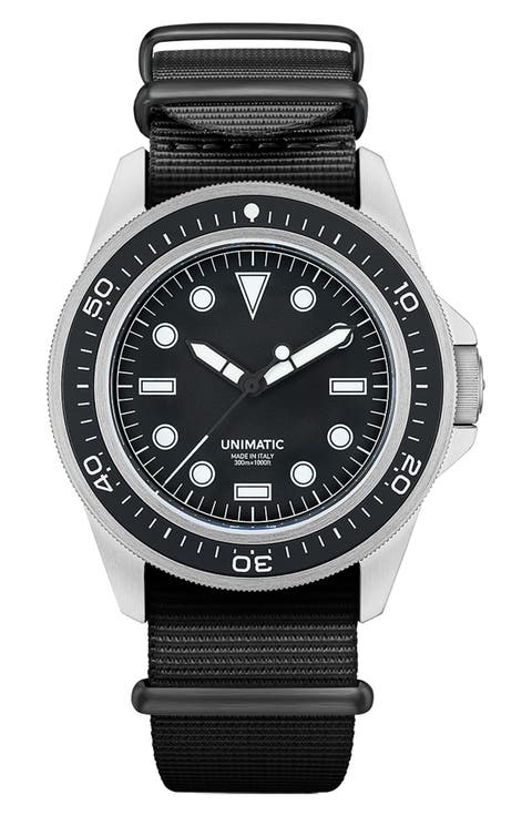 ProDiver Modello Uno U1-PD3-B Automatic NATO Strap Watch, 41.5mm