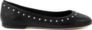 Elizée Gemma Flat Studded Leather Ballerina Flats