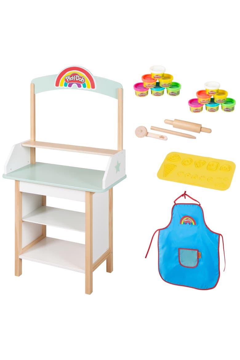 Playdoh Ice Cream Stand Play Center With 12 Containers & Wooden Tools, Age 3+, Main, color, Multicolored