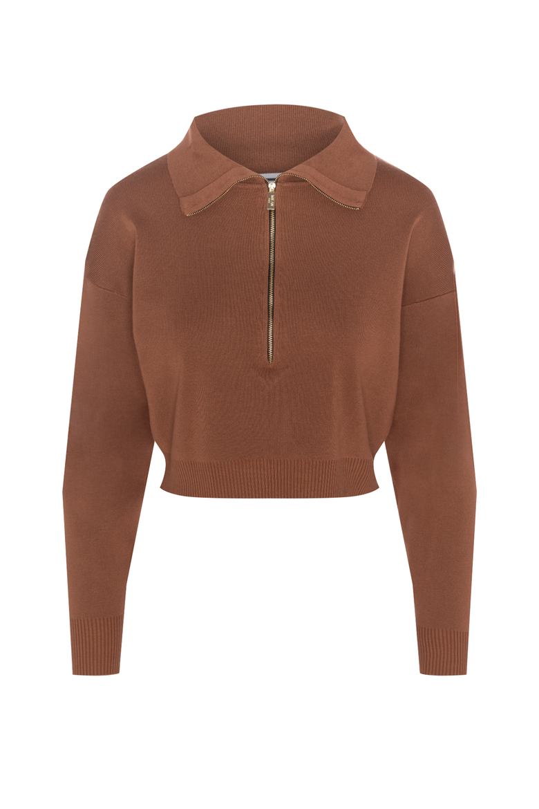 Cropped Dolman Zip Sweater, Alternate, color, Black