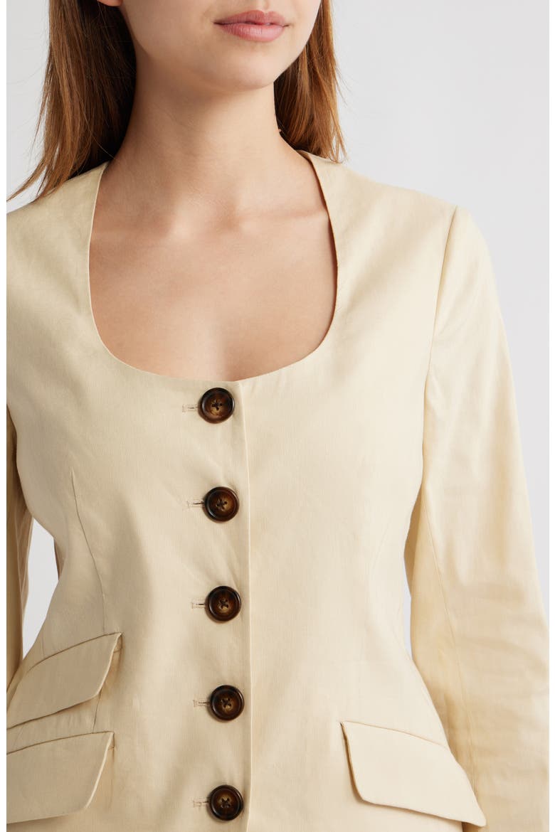 Roslyn Linen Blend Blazer, Alternate, color, LIGHT TAN