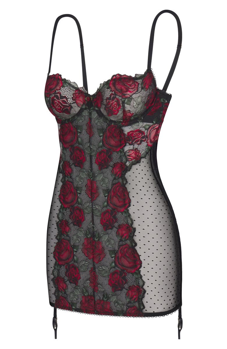 SAVAGE X FENTY Les Roses Underwire Slip, Alternate, color, 