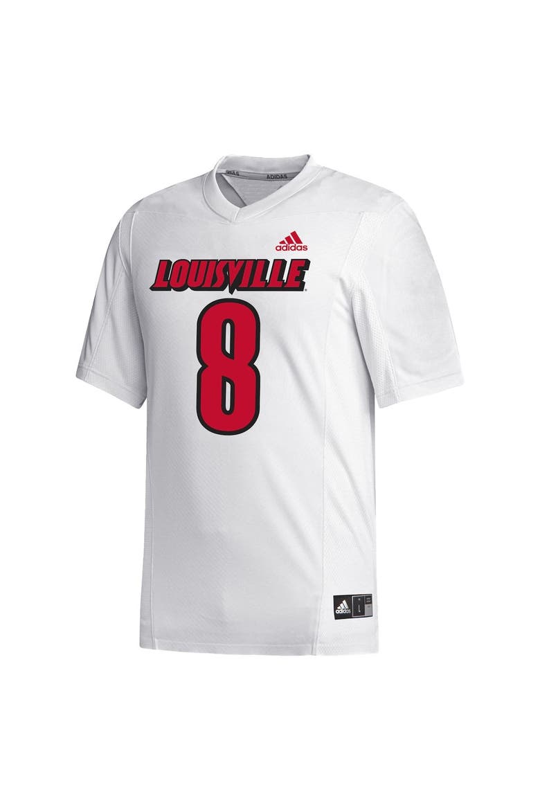 Men's adidas #8 White Louisville Cardinals Alumni Replica Jersey, Alternate, color, White