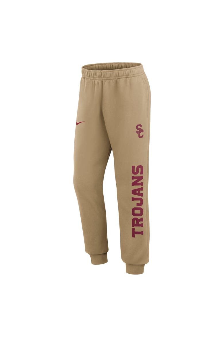 Men's Nike  Beige USC Trojans Primetime Club Fleece Joggers, Alternate, color, Beige