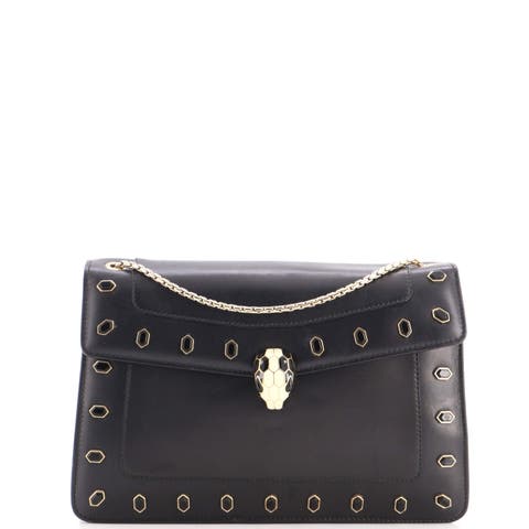 Serpenti Forever Shoulder Bag Embellished Leather Medium