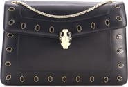 Pre-Owned Bvlgari Serpenti Forever Shoulder Bag Embellished Leather Medium