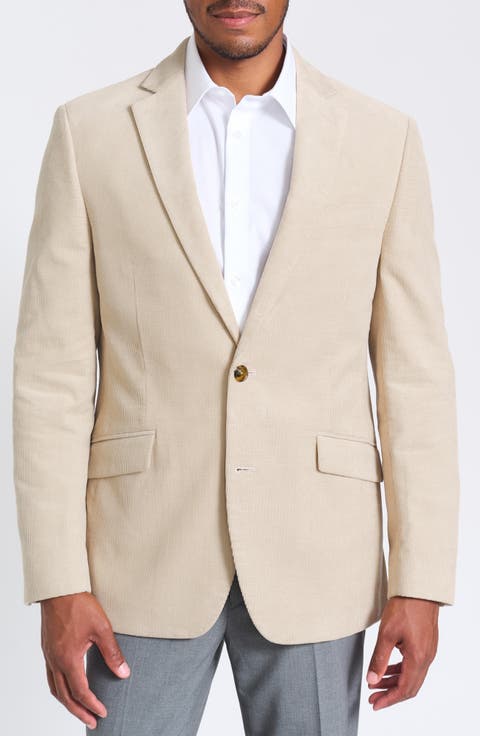 Tan Waffle Corduroy Blazer