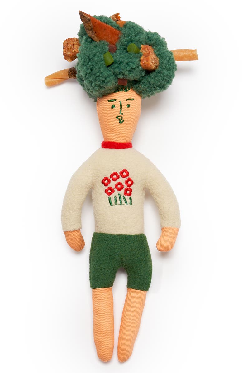 the furryfolks Flower Hooman Nosework Toy, Alternate, color, Green