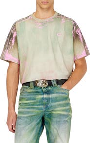 DIESEL® T-Filmy Crewneck Stretch Cotton T-Shirt