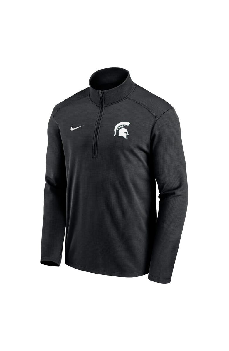 Nike Men's Nike Black Michigan State Spartans Primetime Pacer Performance Half-Zip Top, Alternate, color,