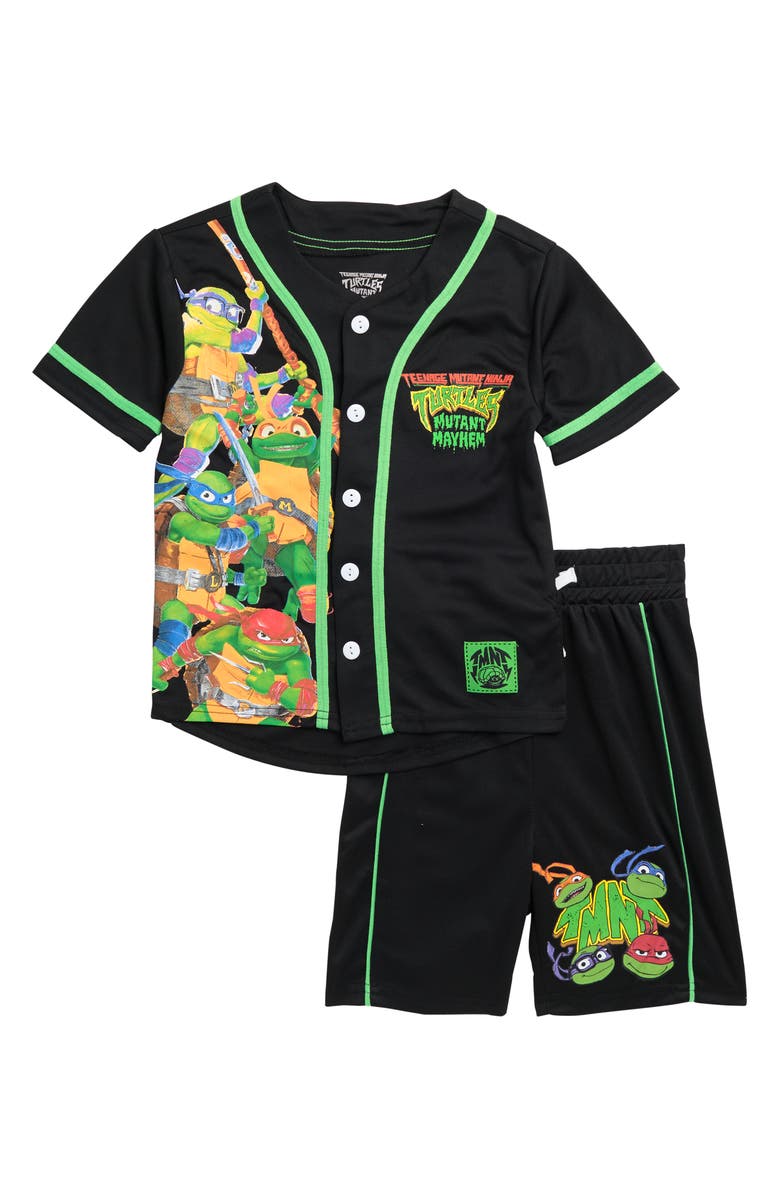 Freeze Kids' TMNT Baseball Jersey Shirt & Shorts Set, Main, color, 