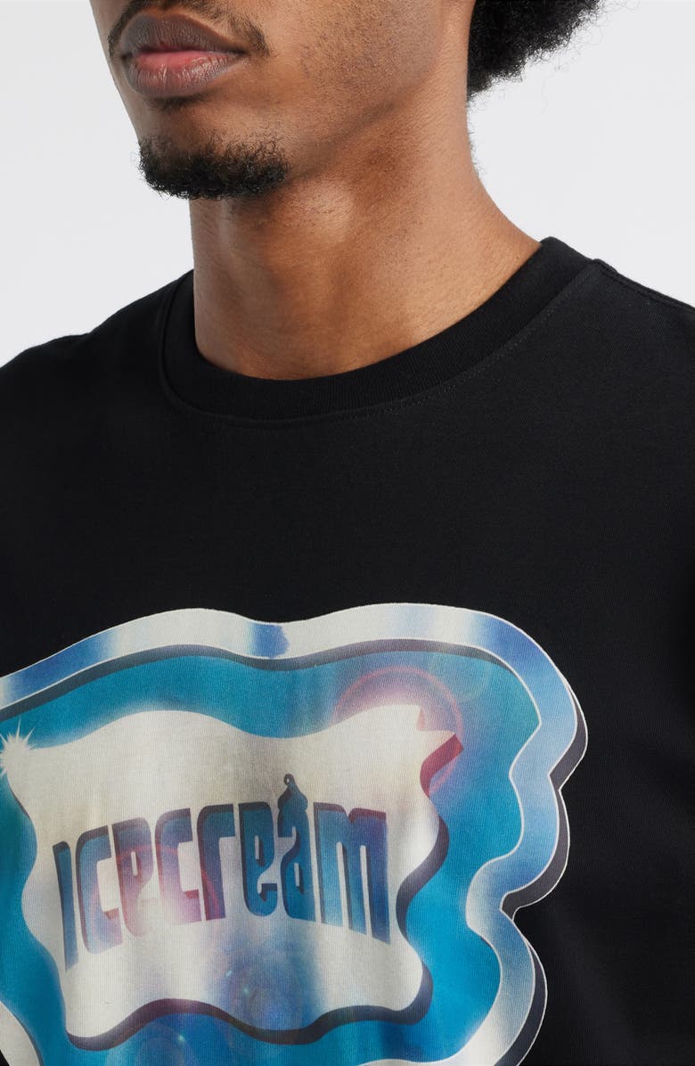 ICECREAM Chrome Logo Graphic T-Shirt, Alternate, color, Black