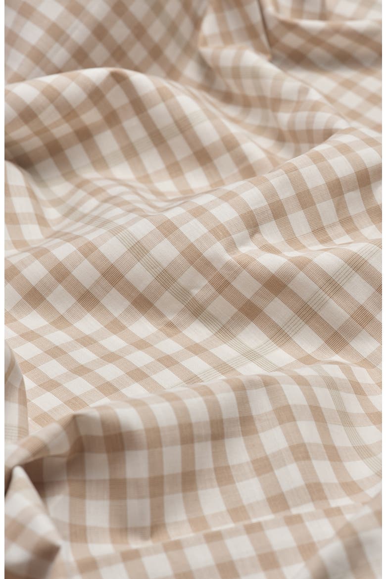 Set of 2 Gingham Linen Pillowcases, Alternate, color, CAFE AU LAIT