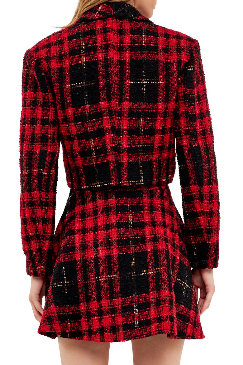 Check Tweed Crop Jacket (Women) | Nordstrom