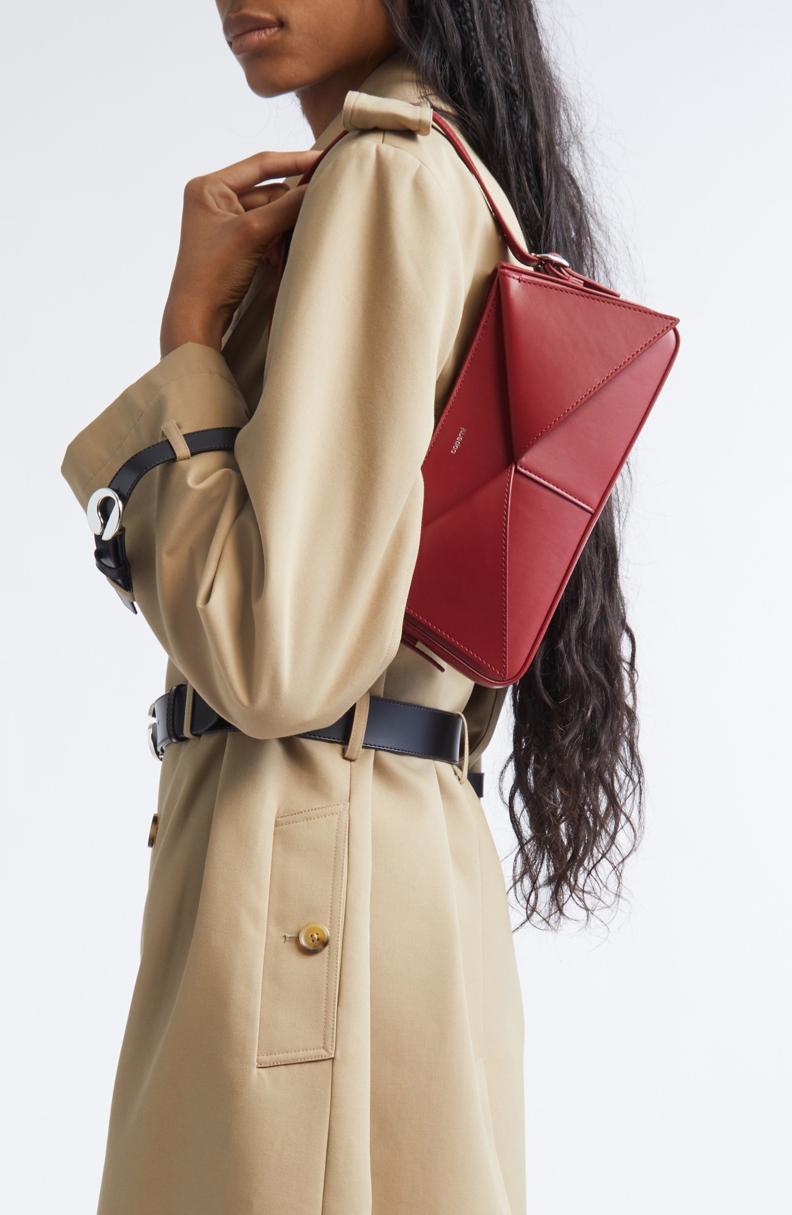 Coperni Belt Leather Baguette Bag, Alternate, color, Red Red