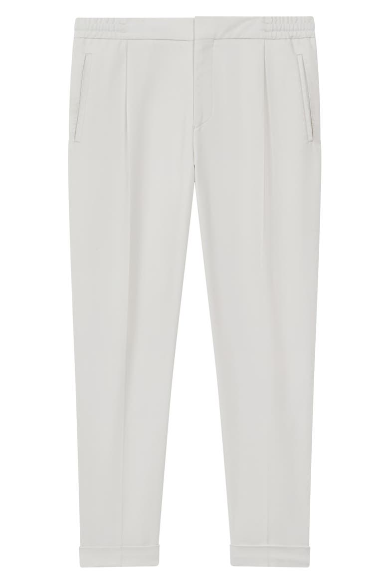 Brighton Pleated Relaxed Taper Pants, Alternate, color, ECRU